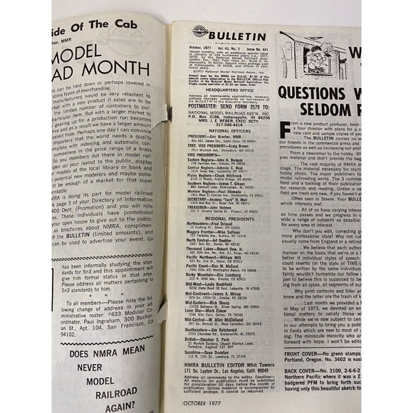 Lot 2 Vtg Railroad Magazines 1977 October NMRA BULLETIN 1990 Shoreliner - Picture 6 of 10